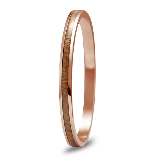 Armband i gummiburl - roséguld