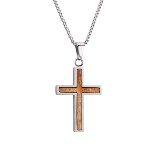 Halsband med kors i gummiburl