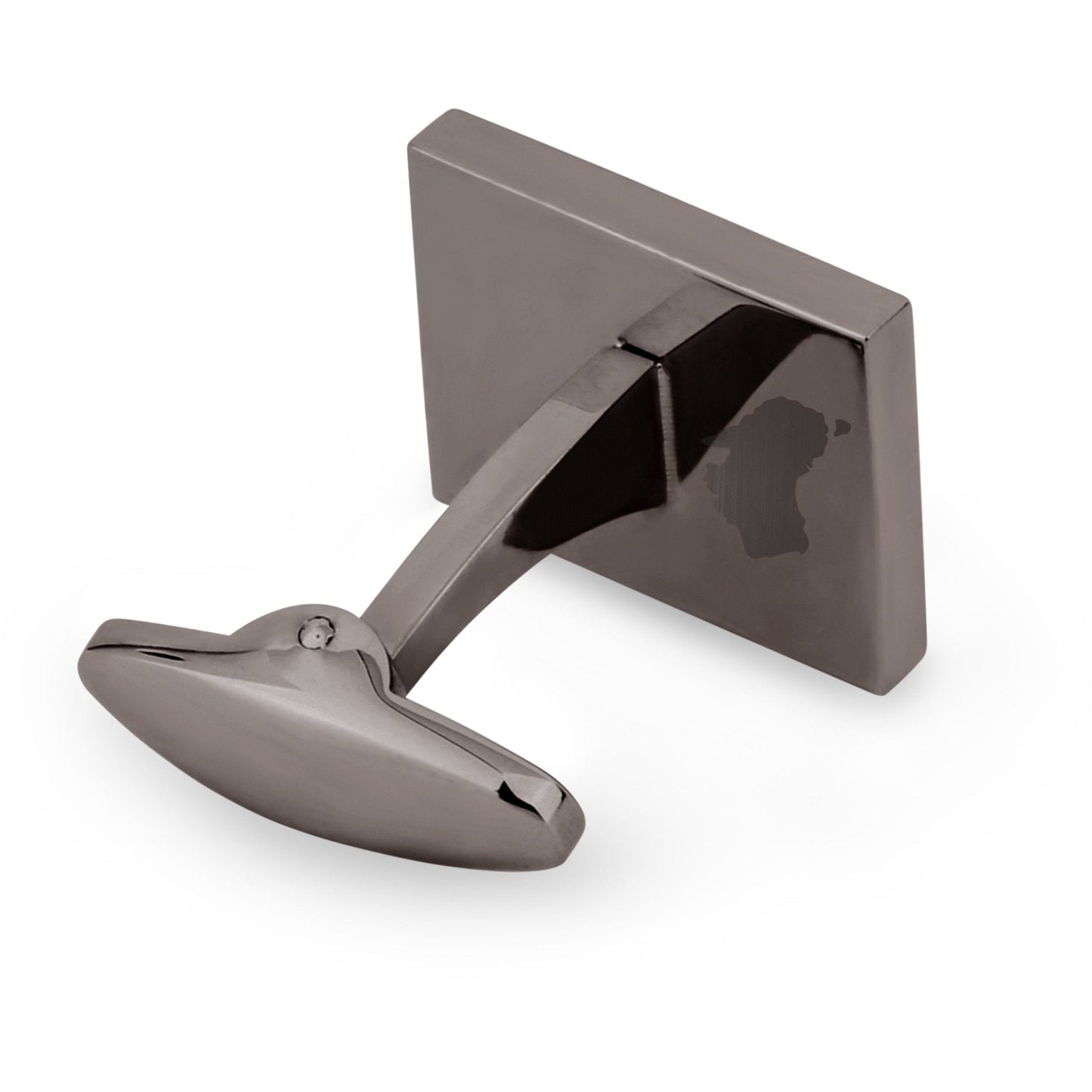 Tuggummiburl rektangulära manschettknappar - Gunmetal