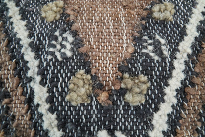 Hand woven Jute and Wool Tribal Accent Pillow, Cushion | PL14