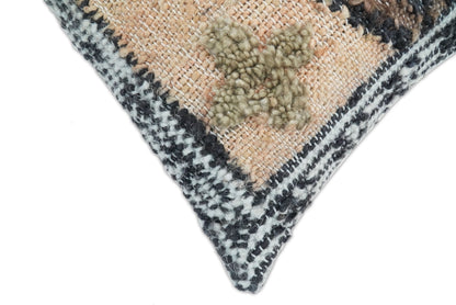 Hand woven Jute and Wool Tribal Accent Pillow, Cushion | PL14