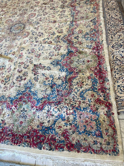 Handmade Vintage 1930's Kirman 10x13 area Rug