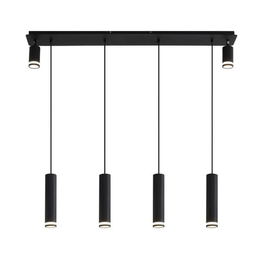 Lampada a sospensione per isola cucina moderna con faretti regolabili in alluminio