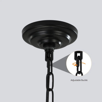 Lampada a sospensione per cucina con 8 luci - Lampadario a più livelli nero e oro