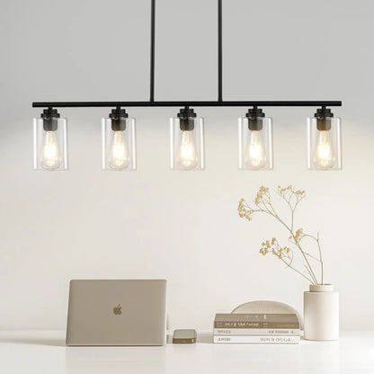 Lampade a sospensione per isola cucina con 5 luci e design regolabile