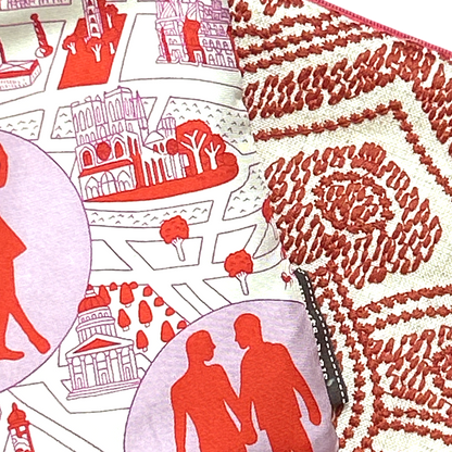 Nouveaux Amoureux de Paris Vintage Scarf Wristlet Bag