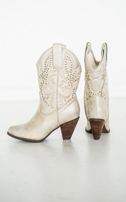 Stivali Western Houston in Champagne