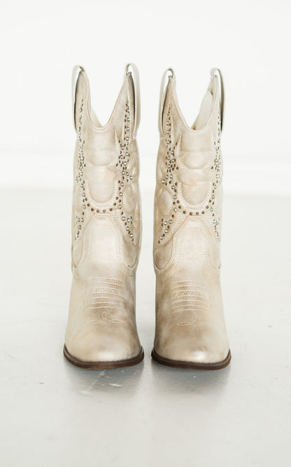Stivali Western Houston in Champagne