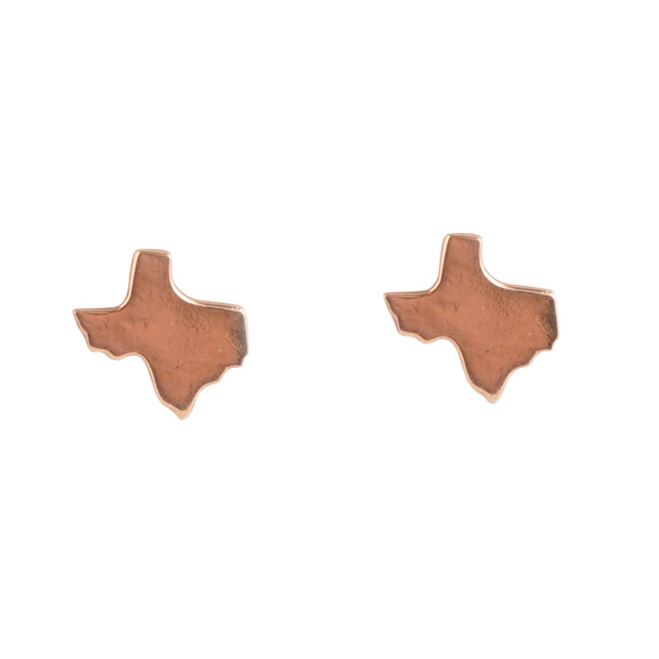 Jag älskar Texas kopparörhängen