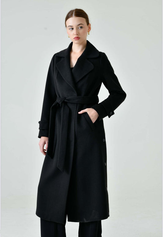 Cappotto in misto cashmere Camille nero