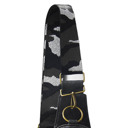 De Isla Slingtas met Gitaarriem | Donkergrijs met Camouflage Riem