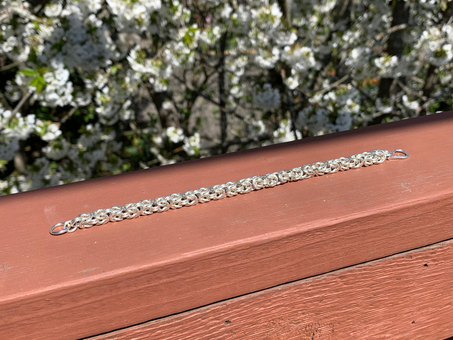 Byzantine Chainmaille Bracelet in Silver