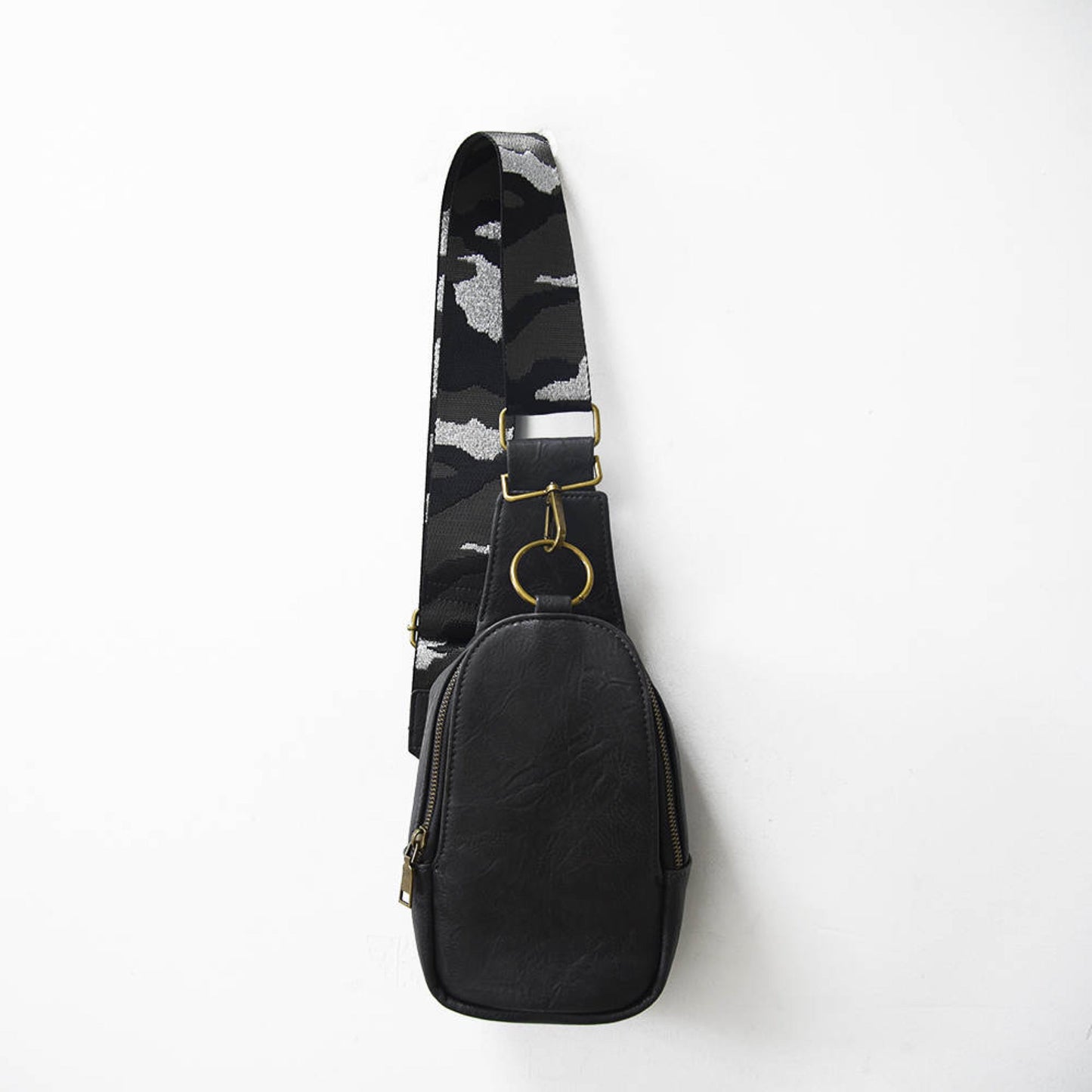 De Isla Slingtas met Gitaarriem | Donkergrijs met Camouflage Riem