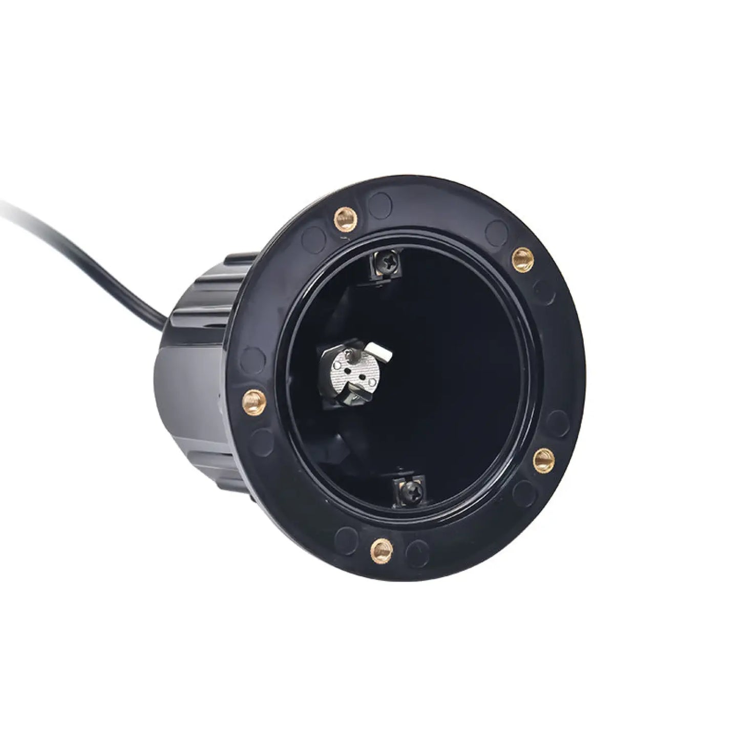 Lampada da Percorso Interrata con Corpo in Ottone-PVC e Coperchio Semisferico per Lampadine MR16