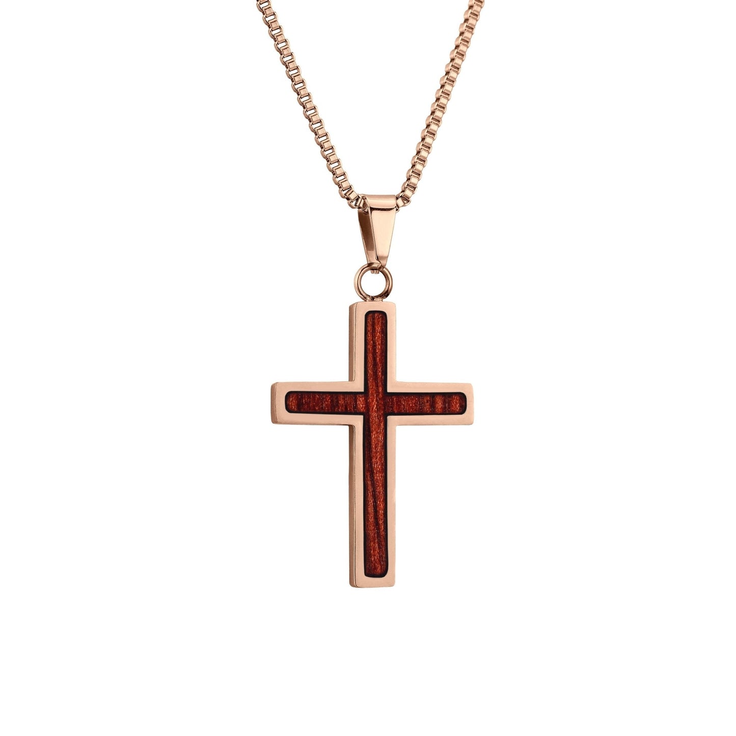 Jarrah Kors Halsband - Roséguld