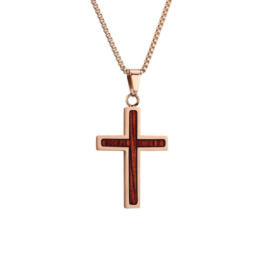 Jarrah Kors Halsband - Roséguld