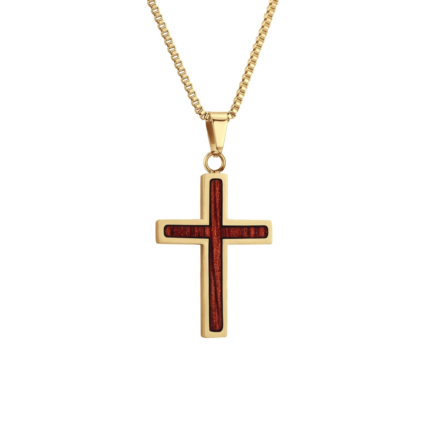 Jarrah Kors Halsband - Gult Guld