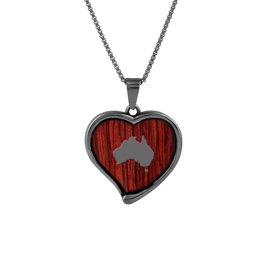 Jarrah hjärthalsband - gunmetal
