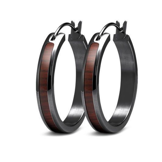 Jarrah ringörhängen - Gunmetal