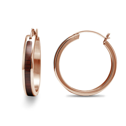 Jarrah øreringer med ring - roségull