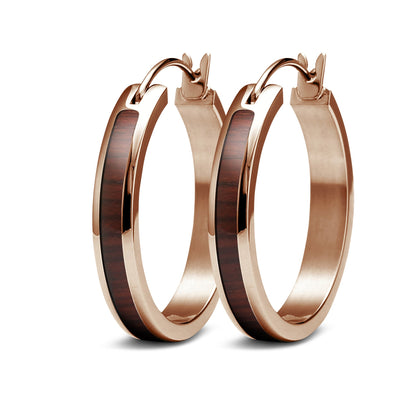Jarrah øreringer med ring - roségull