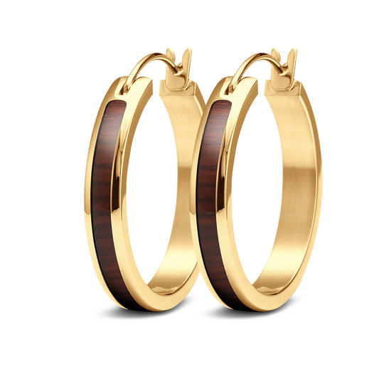 Jarrah ringörhängen - gult guld