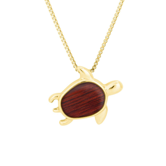 Jarrah sköldpadds halsband - gult guld