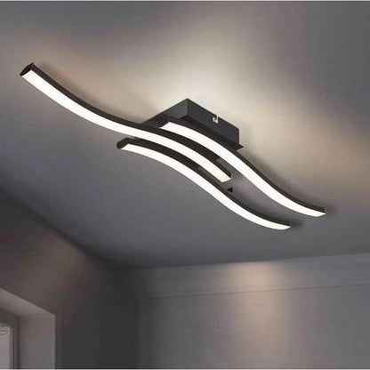 LED taklampa modern våglampa för vardagsrum, sovrum och arbetsrum