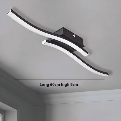 LED taklampa modern våglampa för vardagsrum, sovrum och arbetsrum