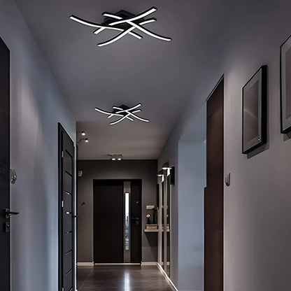 LED taklampa modern våglampa för vardagsrum, sovrum och arbetsrum