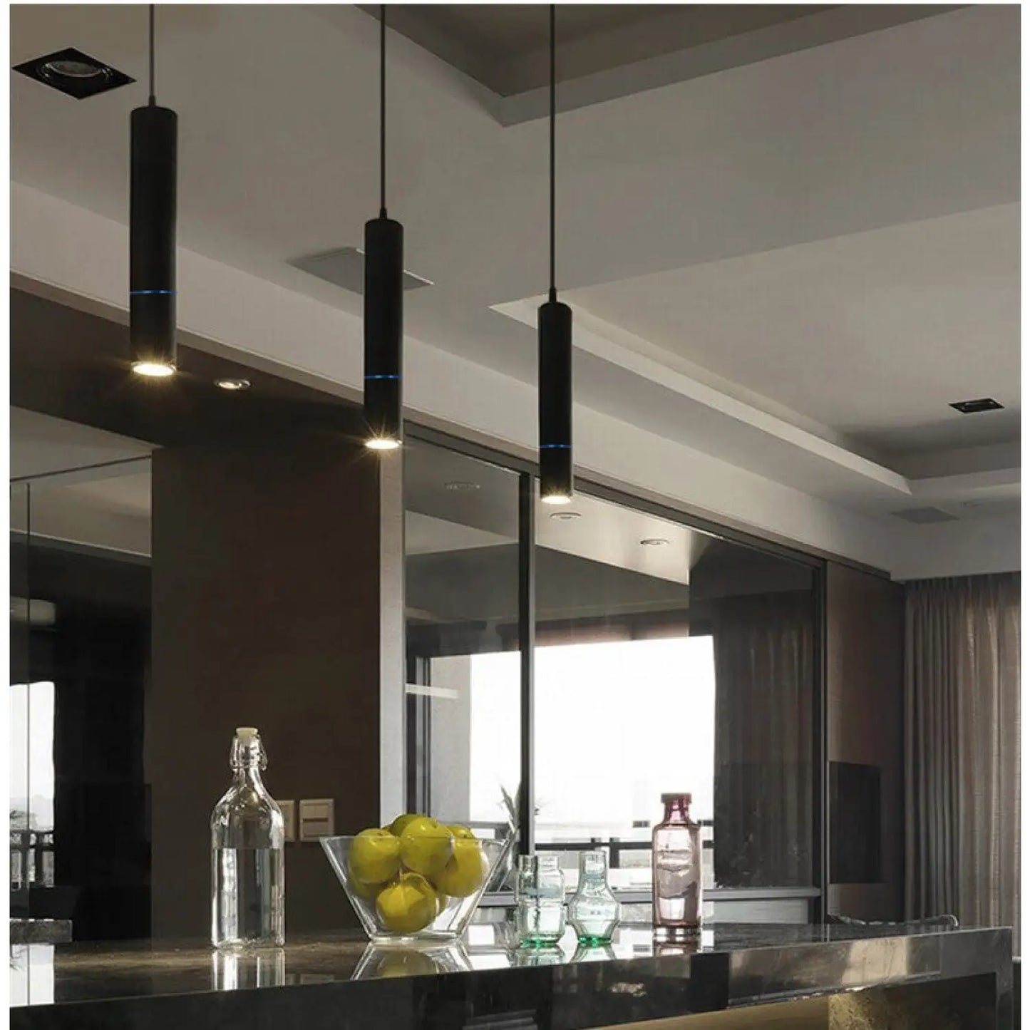 LED-kronljus moderna spotlights - färgglada macaronpendlar