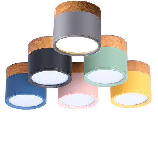 LED-downlight dimbar – nordisk trä modern taklampa spotlight