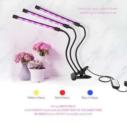 LED växtlampa USB fyto fullspektrum