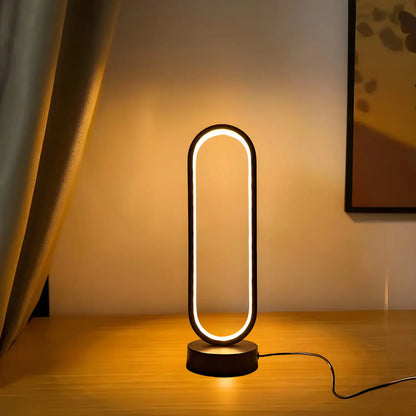 LED-lampor - 3 färgers dimringsring sängbordslampa