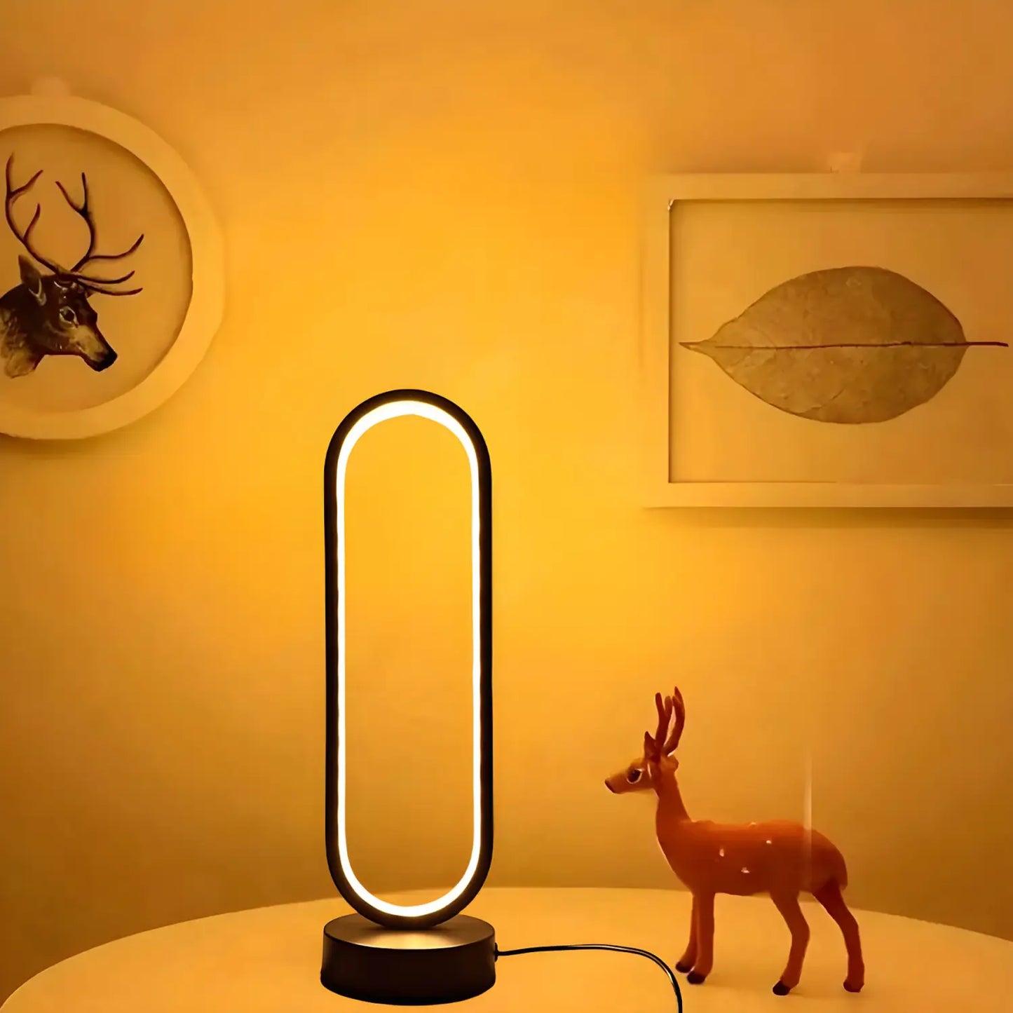 LED-lampor - 3 färgers dimringsring sängbordslampa