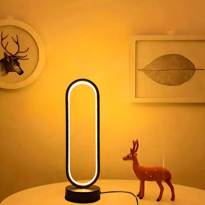 LED-lampor - 3 färgers dimringsring sängbordslampa