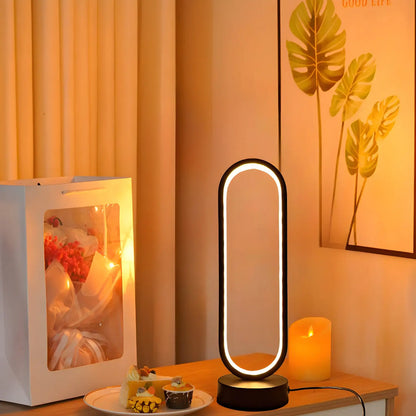 LED-lampor - 3 färgers dimringsring sängbordslampa