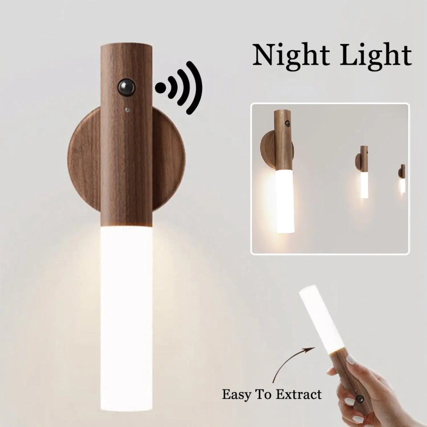 LED magnetlampa - USB uppladdningsbar rörelsesensor