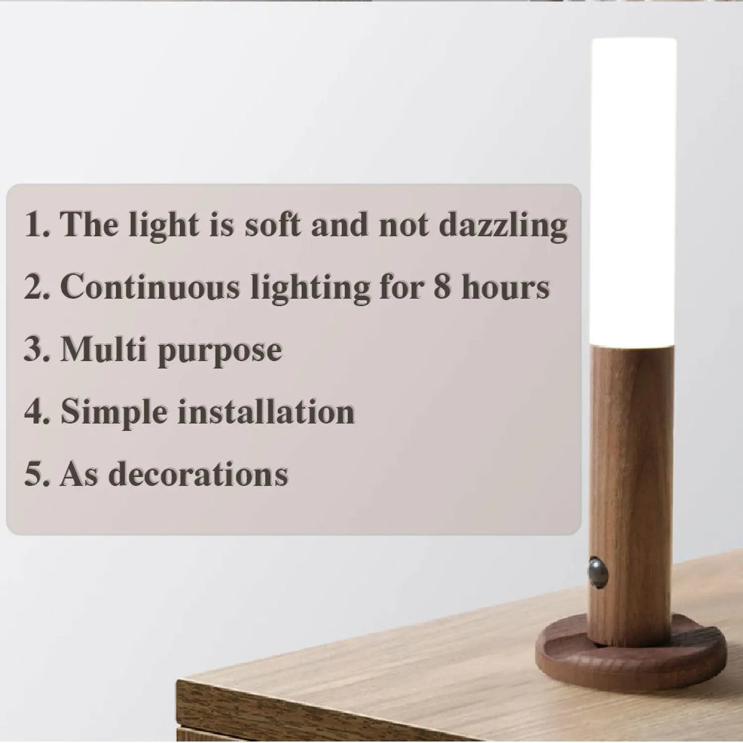 LED magnetlampa - USB uppladdningsbar rörelsesensor