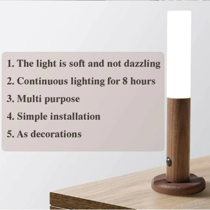 LED magnetlampa - USB uppladdningsbar rörelsesensor