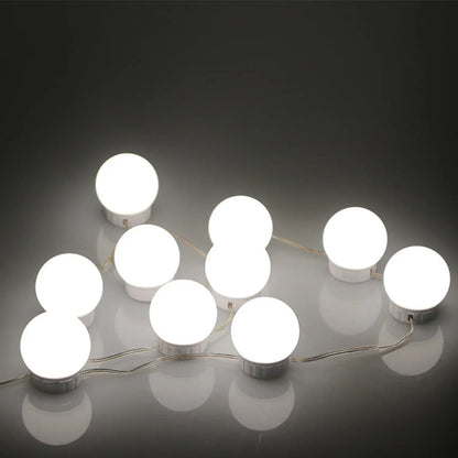 LED-spegelbelysning med USB-tryckknapp för sminkbord och toalettbord