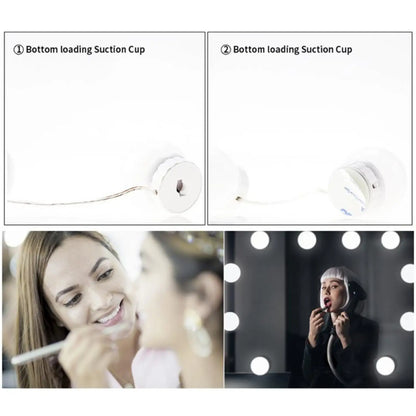 LED-spegelbelysning med USB-tryckknapp för sminkbord och toalettbord