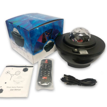 LED Star Projector Night Light with USB Control and Music Player
