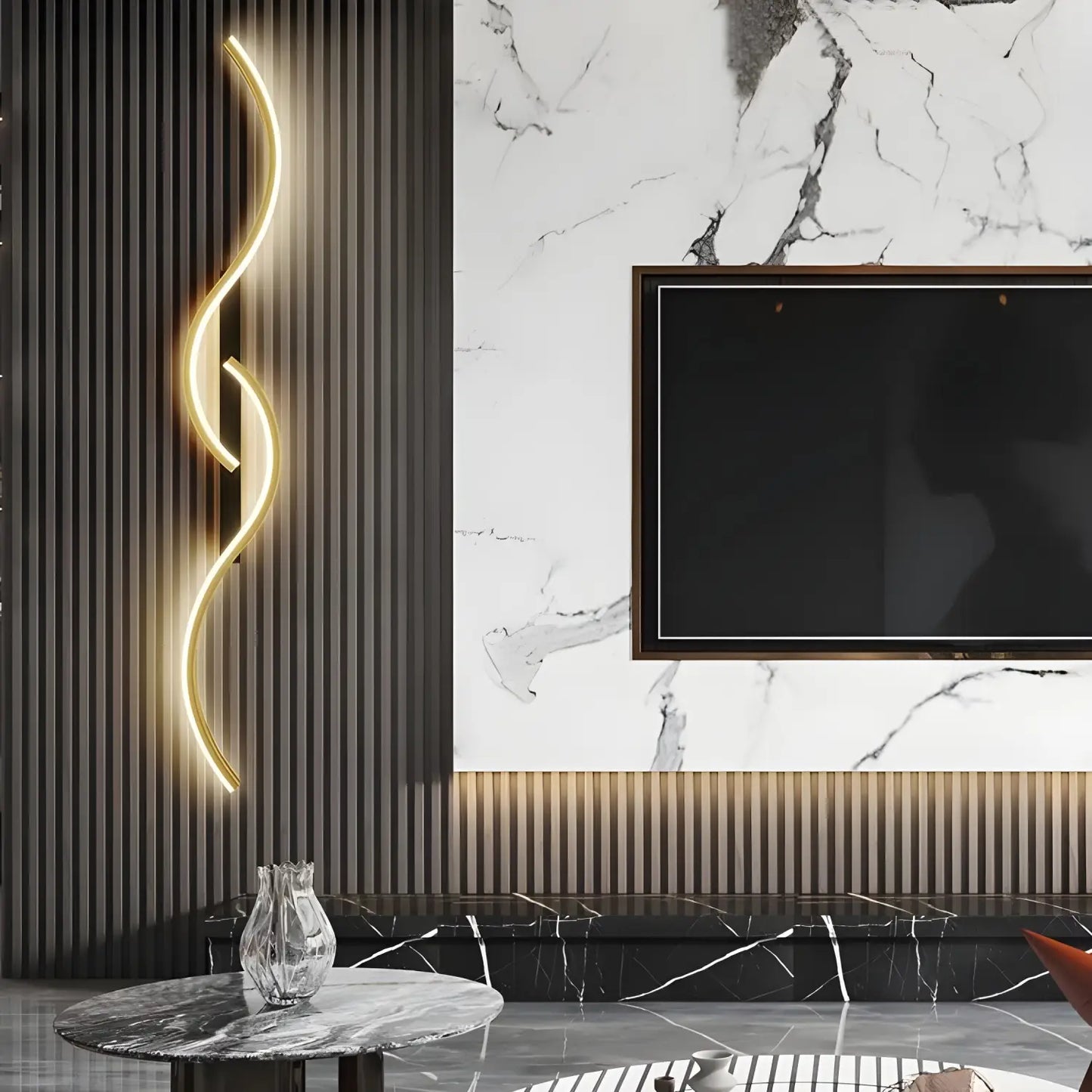 LED vägglampa - modern minimalistisk stripbelysning för sovrum och vardagsrum