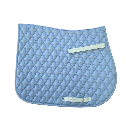 AJ Tack Quilted All-Purpose English Saddle Pad - Light Blue