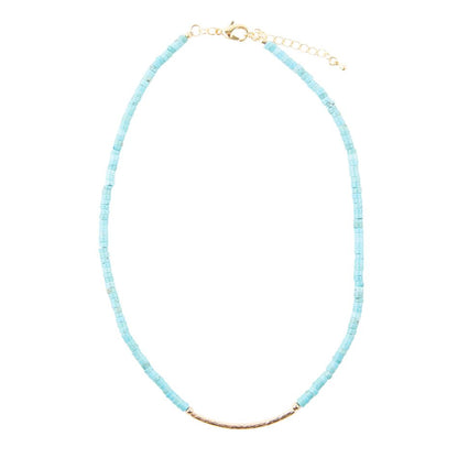 Little Bit Turquoise Golden Bar Necklace