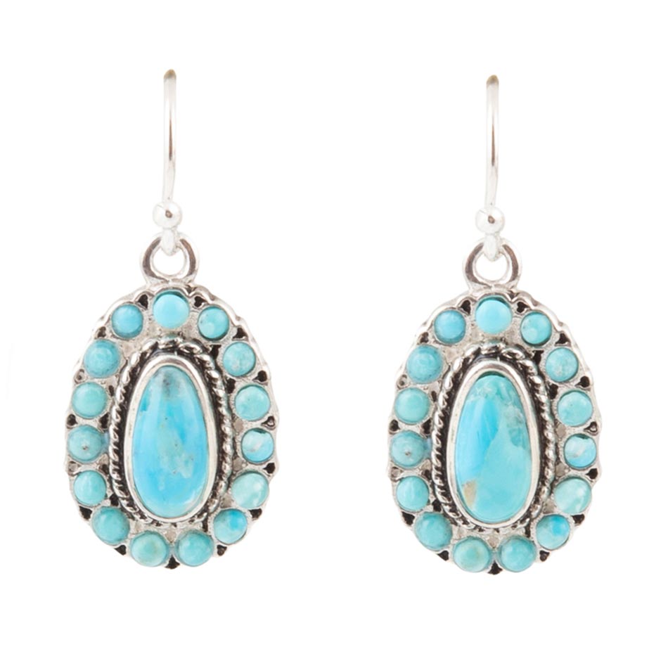 Orecchini a goccia in argento sterling e turchese Little Sedona Blue