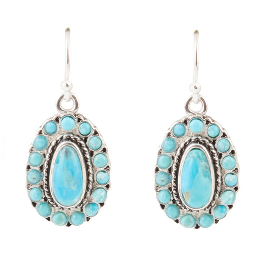 Orecchini a goccia in argento sterling e turchese Little Sedona Blue