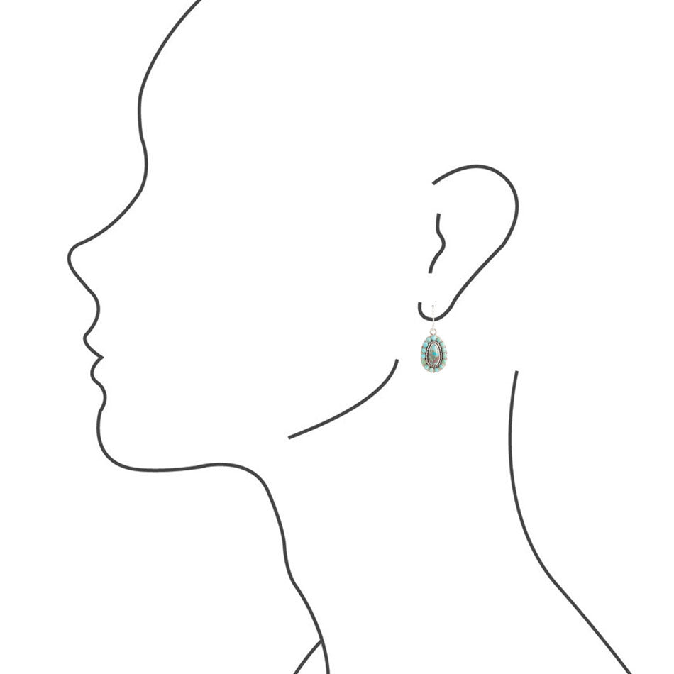 Orecchini a goccia in argento sterling e turchese Little Sedona Blue