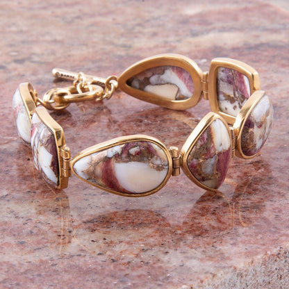 Bracciale Lots of Links con matrice di ostrica spinosa viola e bronzo